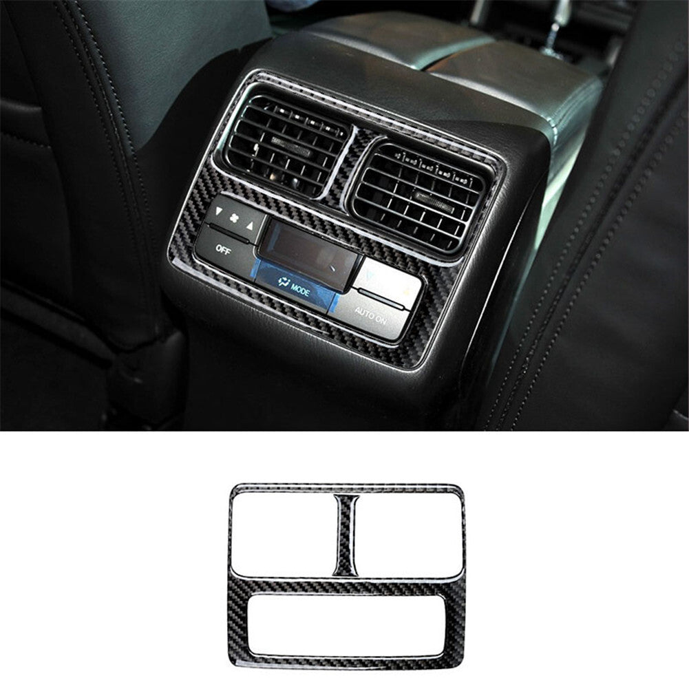 2x Carbon Fiber Rear Central Air Vent Cover Trim for Mazda Cx-9 2010-2015 Type A