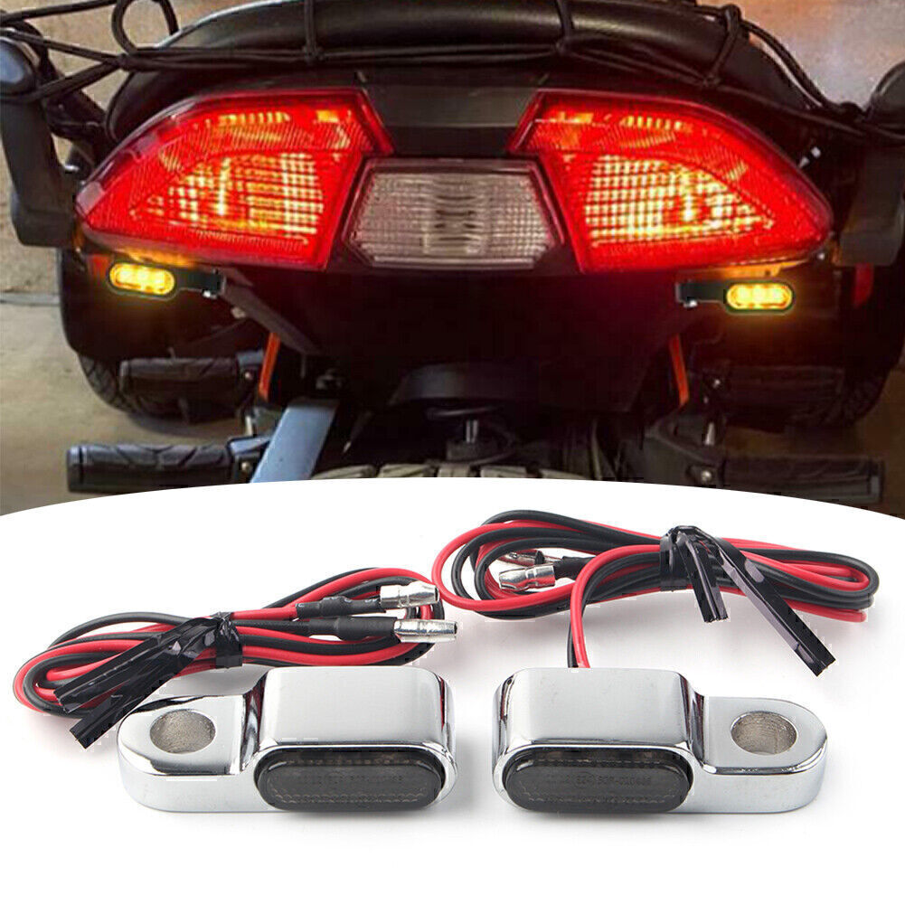 8mm for Mini Motorcycle LED Turn Signals Blinker Light Indicator Amber Lamp Chrome