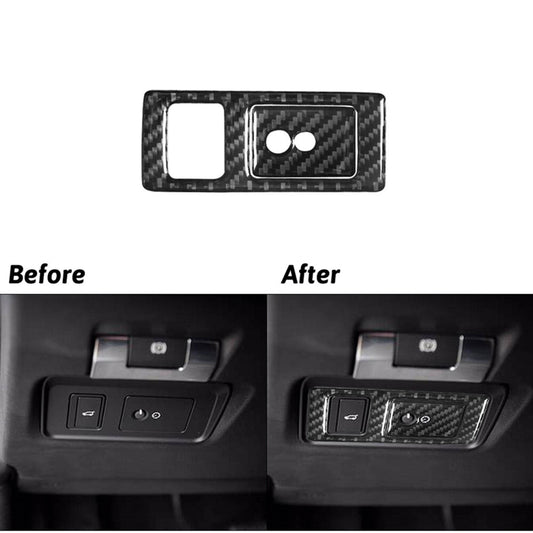 Carbon Fiber Headlight Switch Panel Trim for Land Rover Discovery Sport 2015-19