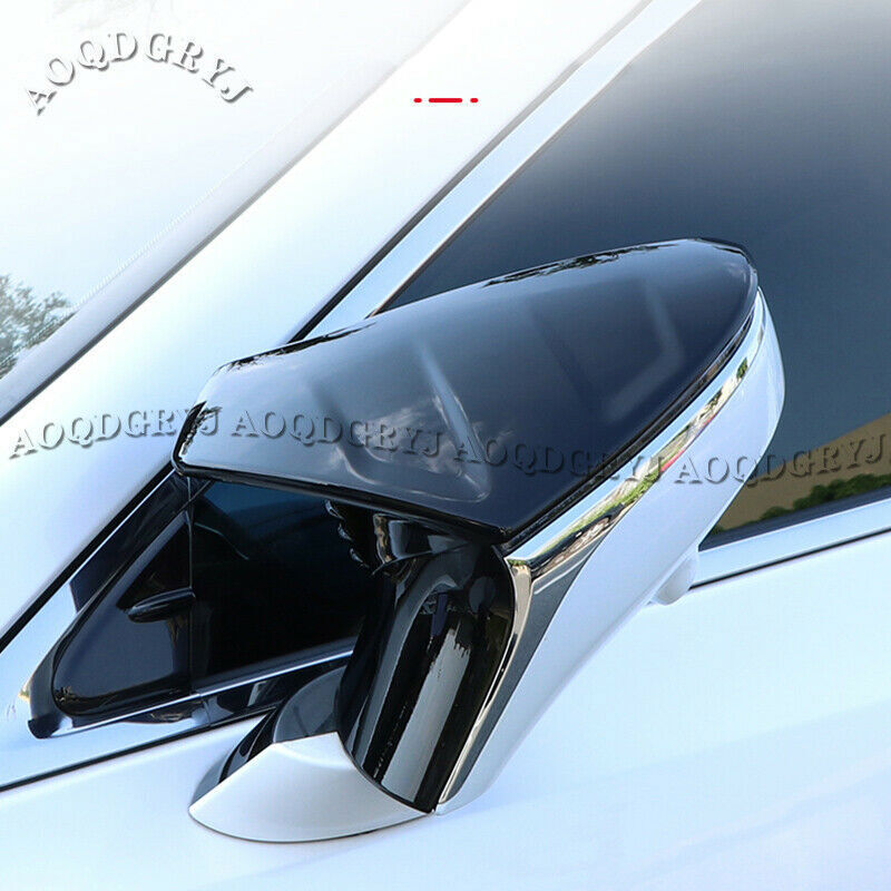 for Lexus ES250/350/300h 19-2022 Gloss Black Ox horn Rear View Side Mirror Cover