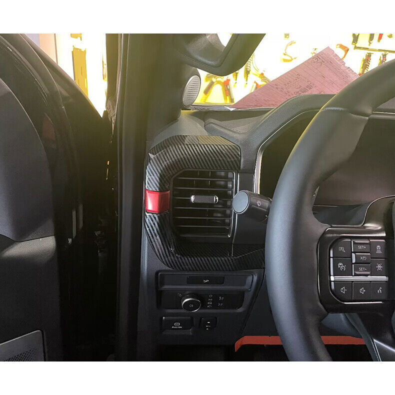 For 2021-2023 for Ford F150 F-150 Carbon Fiber Center Console Dash Panel Cover Trim