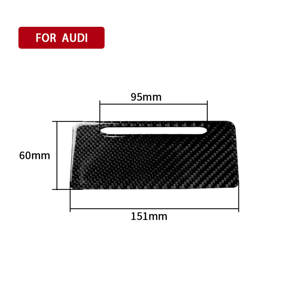 for Audi for A4 B9 2017-2019 Carbon Fiber Rear Ashtry Panel Decorative Cover Trim