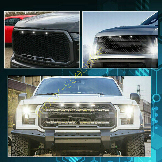 for Ford 2010-2014 Front Grille White LED Light Style DRL Lamp
