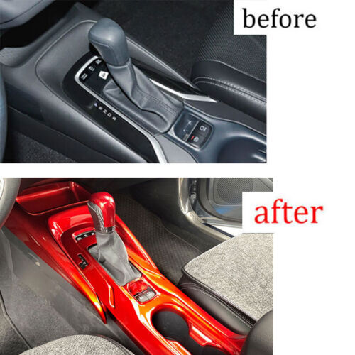 Console Gear Shift Water Cup Panel Trim 2020-2023 for Toyota for Corolla Glossy Red