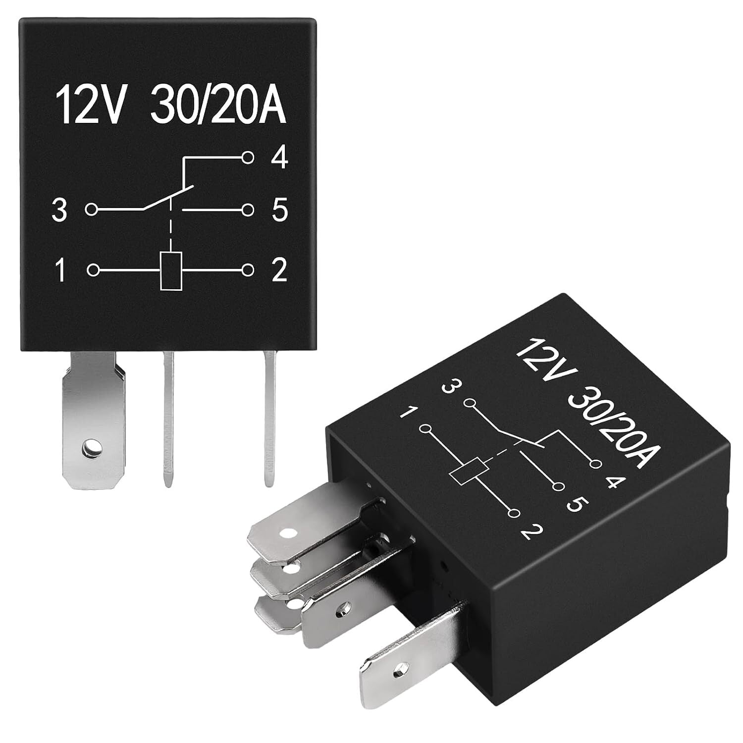 5pin Automotive Relays 12V 30A Trim Starter Relay for Engine Compartment from US