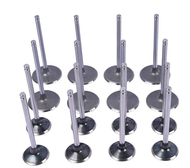 16x Intake  Exhaust Valves Fit 07-14 for Cadillac for Chevrolet for GMC for Pontiac 6.0 6.2L