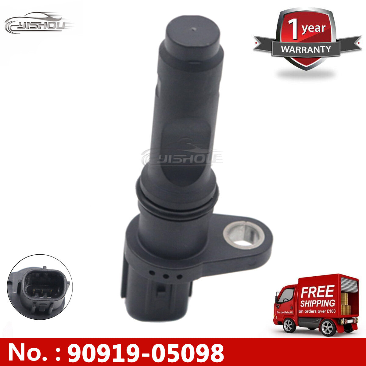Crankshaft position sensor 90919-05098, new, suitable for Toyota for Lexus 16-18 Tacoma LC500h.