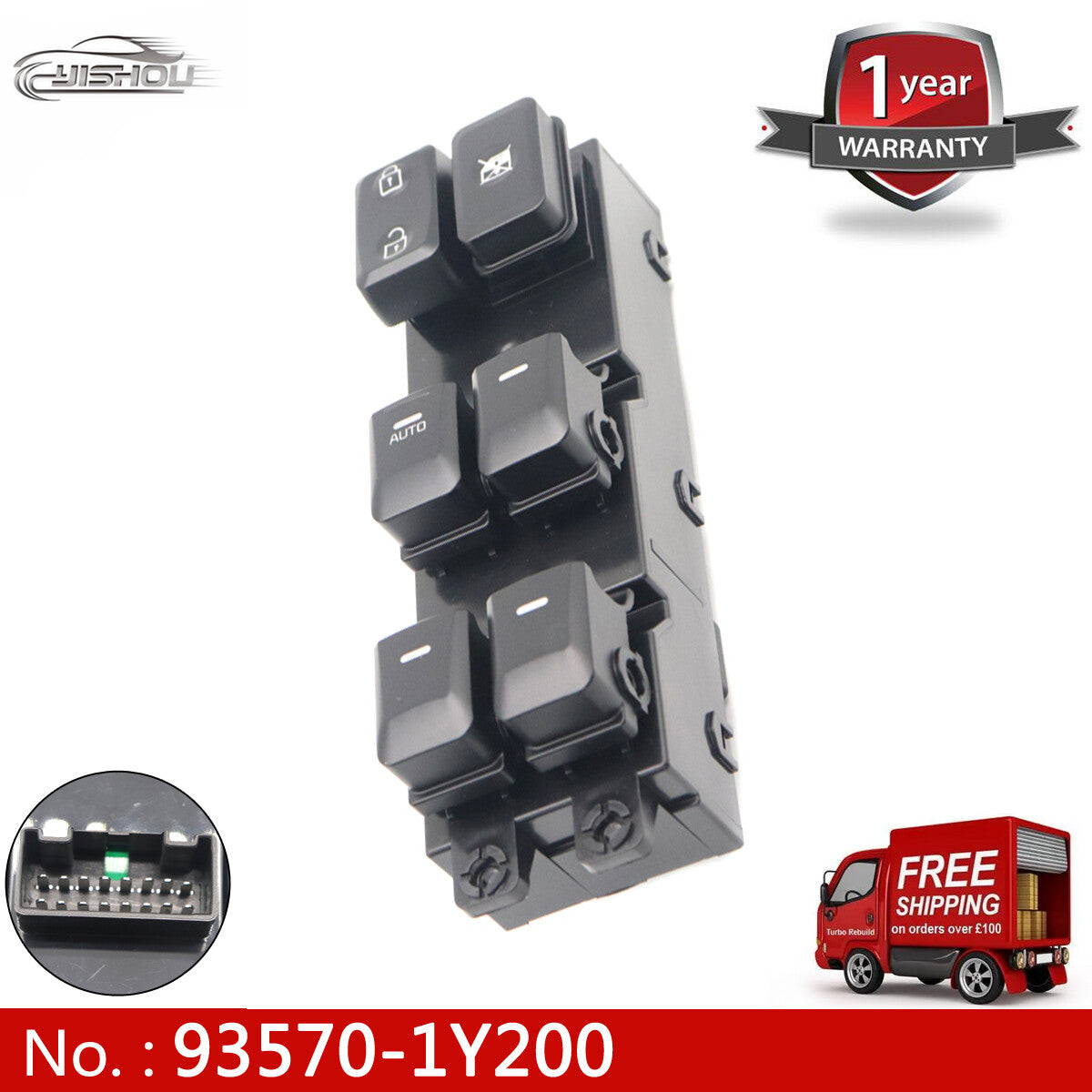 93570-1Y200 Power Window Switch (935701Y200) is suitable for Kia Picanto models from 2012 to 2015.