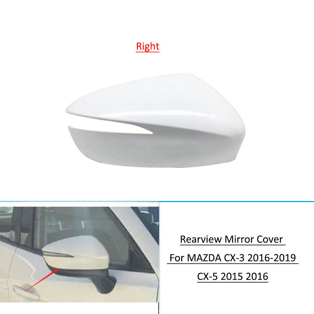 Right Side Door Rearview Mirror Cover Cap for MAZDA CX-3 2016-19 CX-5 2015 2016