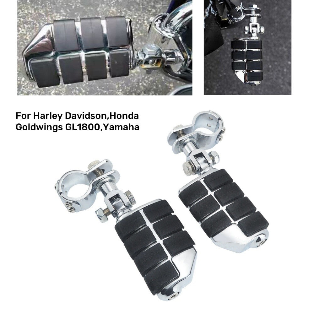 Motorcycle Highway Foot Pegs 1~1-1/4 for Harley for Honda Goldwings GL1800 for Yamaha
