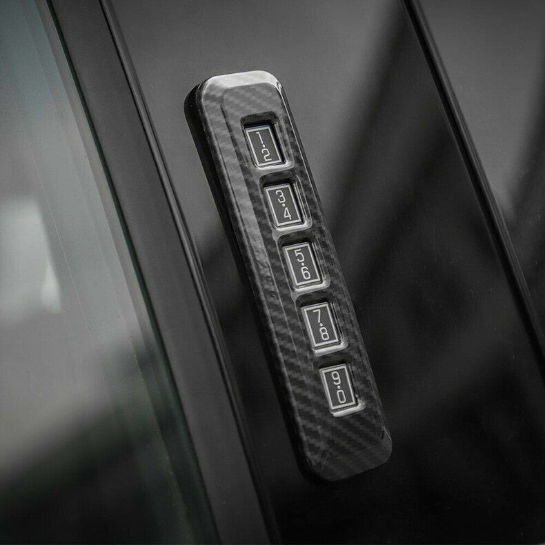 for Ford F150 2021-2023 Carbon Fiber Keyless Entry Keypad Molding Cover Trim