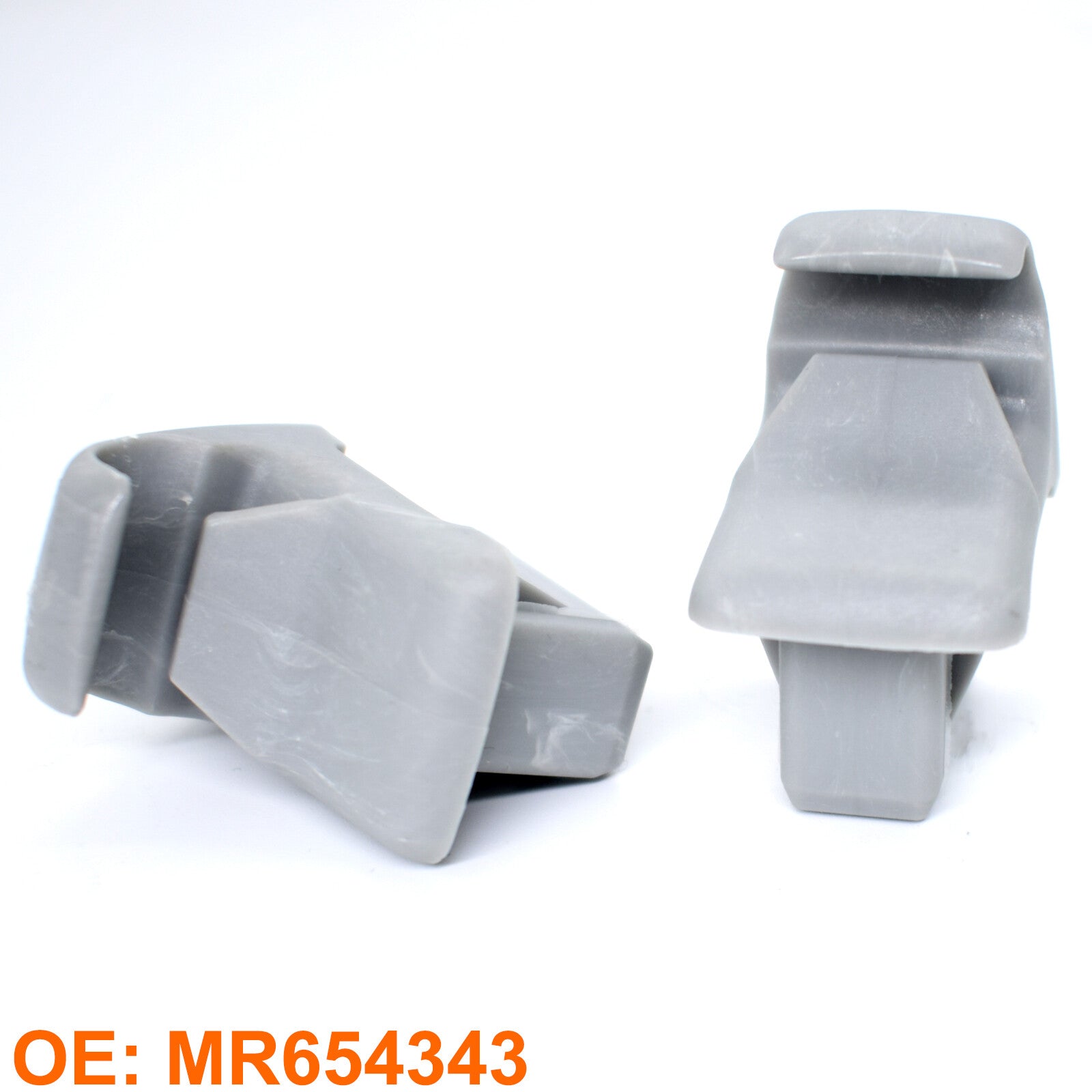 2 X Sun Visor Hook Clips Hanger Bracket for Mitsubishi Lancer Outlander ASX Gray