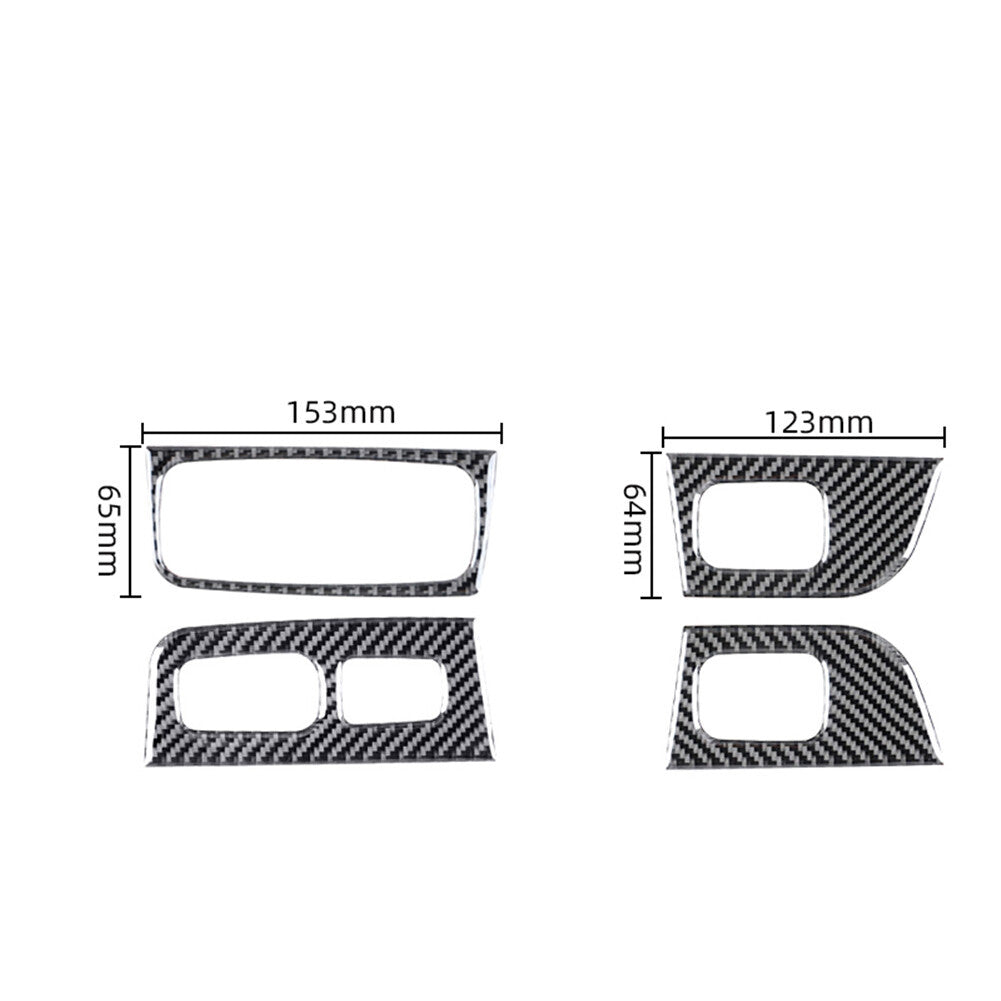 4PCS carbon fiber power window control panel for Porsche Taycan 2019-2022