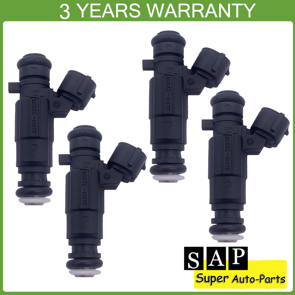 Set of 4 Fuel Injectors 35310-22600 FJ659 for Hyundai Accent 2000-2005 1.5L 1.6L