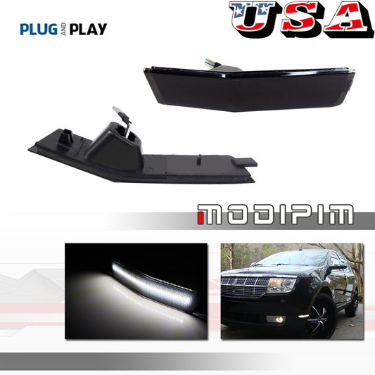 Smoked lens with white LED front marker light for 2007-2010 for Lincoln MKX