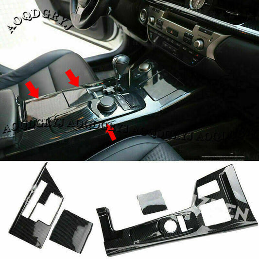 2013-2017 for Lexus ES200/250/300h Carbon Fiber Gear Shift Panel Molding Trim4