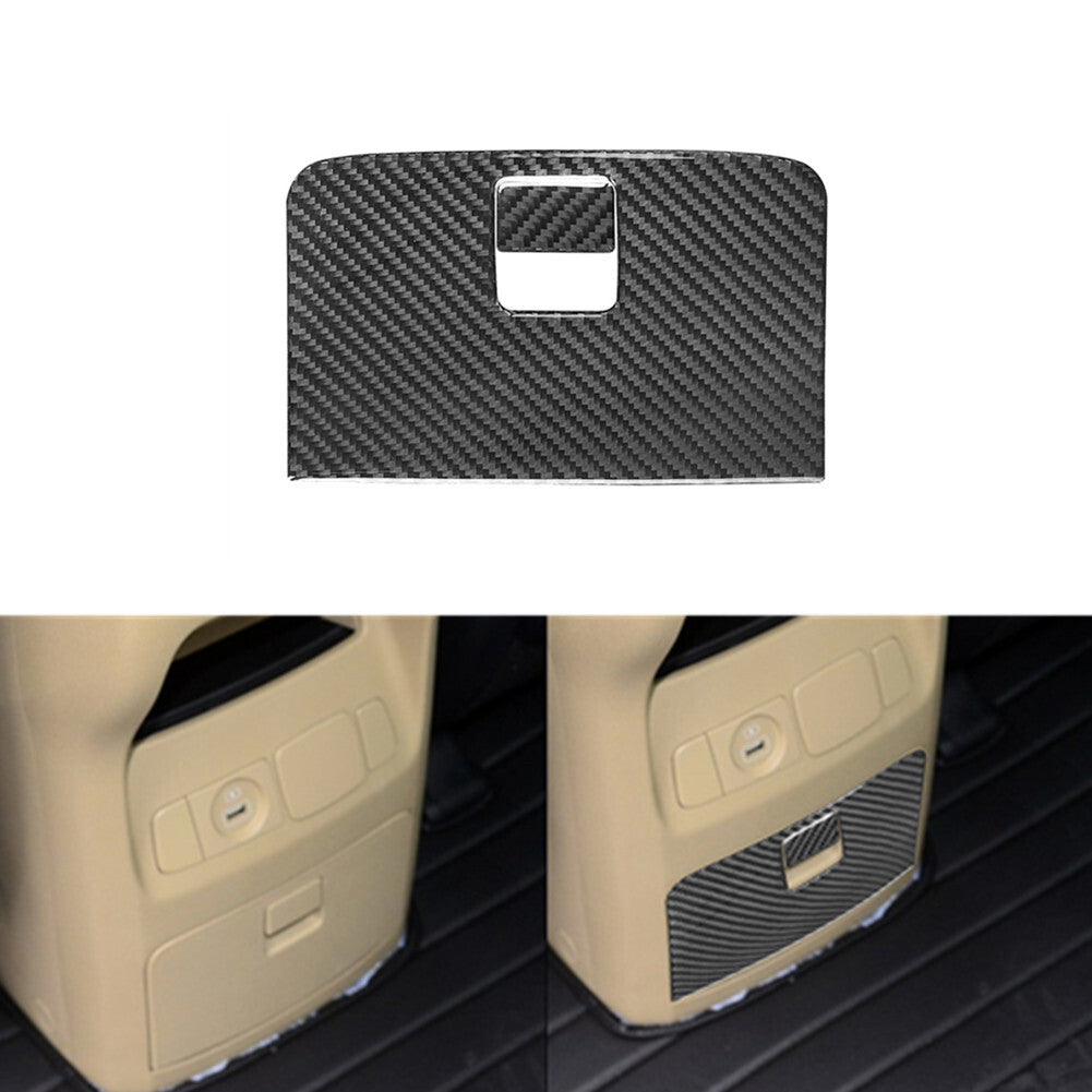 Carbon Fiber Rear Central Storage Box Cover Frame Trim for KIA Sedona 2015-2016