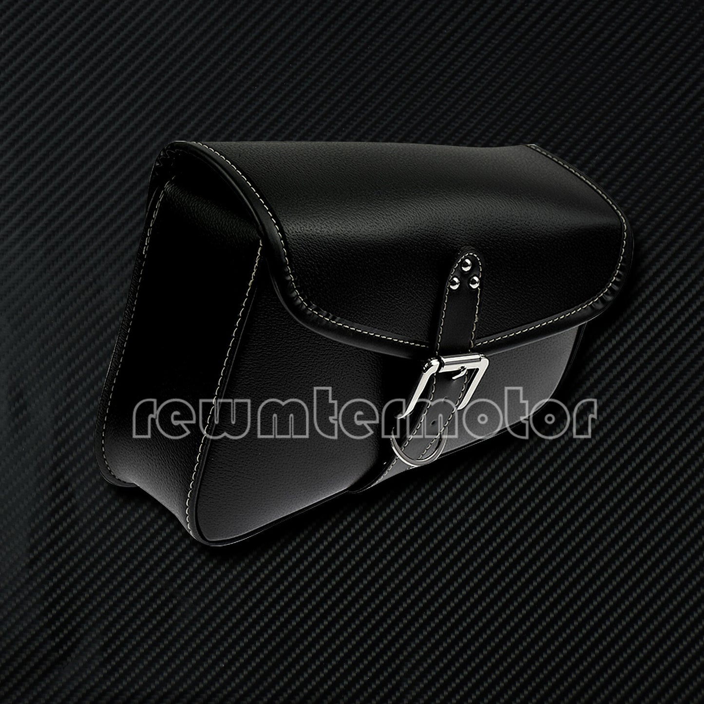 Black Right Side Saddlebag Saddle Bag Fit For Sportster XL883 XL1200 PU Leather