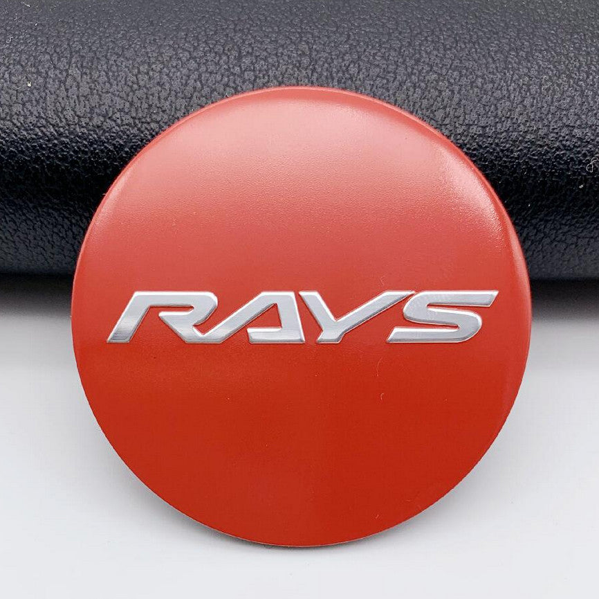 4-Piece Pack 45mm Red Light Wheel Center Sticker, Wheel Hub Sticker, Rim Sticker