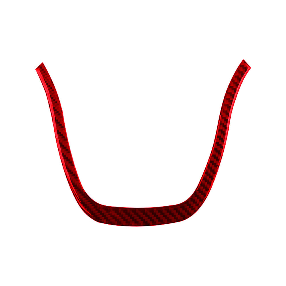 Red Steering Wheel Trim Cover Decoration Carbon Fiber for VW Touareg 2011-2018
