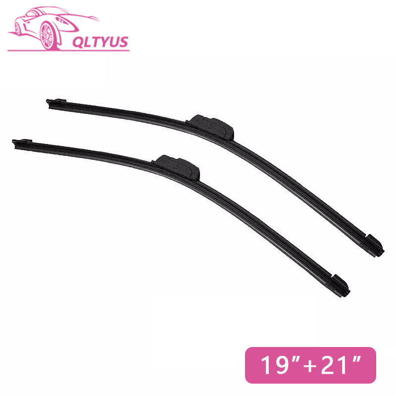 21 + 19 Front Windshield Wiper Blades J-hook Bracketless Frameless All-Seasons