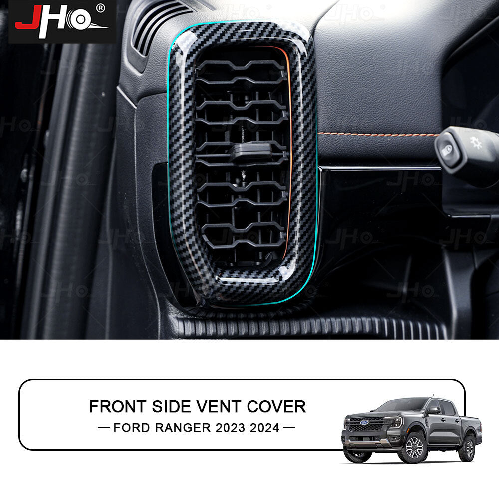 Carbon fiber Center Console Side Air Vent Outlet Panel Cover for Ford Ranger New