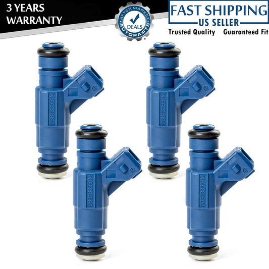 4-pack of fuel injectors for Audi for A4 QUATTRO 1.8L turbocharged 2001-2005