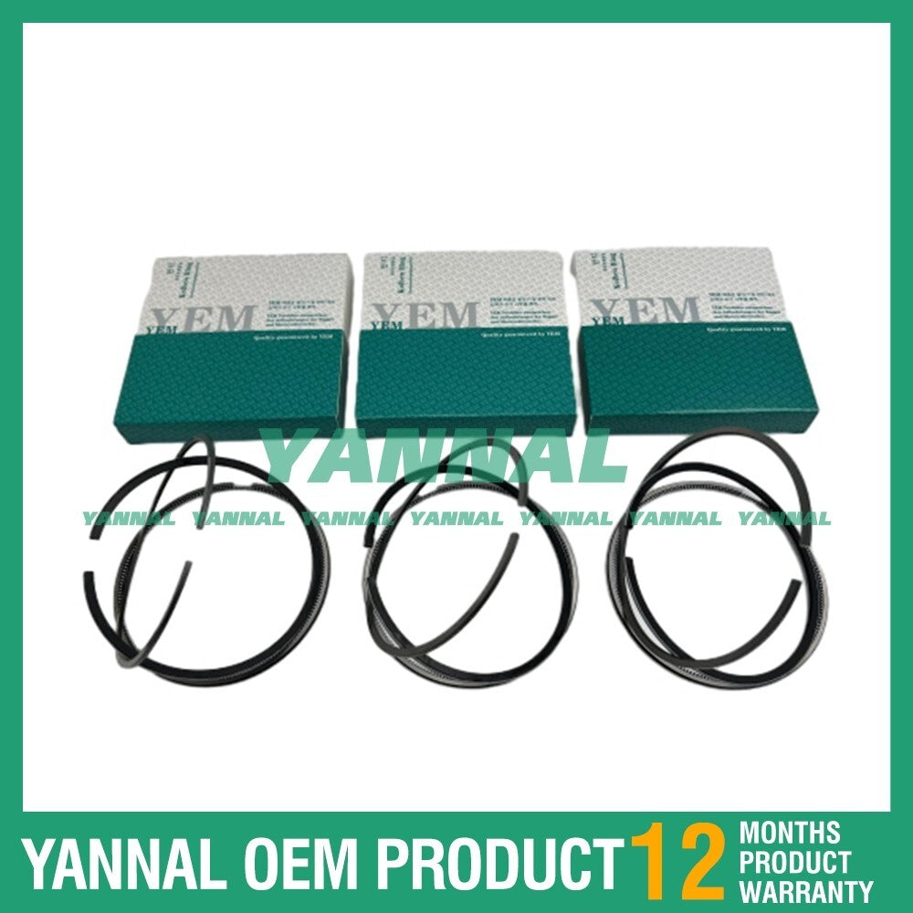 3 new 3KA1 Piston Ring Kit STD for Isuzu Diesel Engines