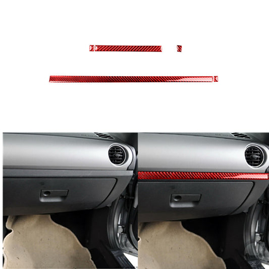 5X Red Carbon Fiber Interior Dashboard Cover Trim for Mazda MX-5 Miata 2009-2015