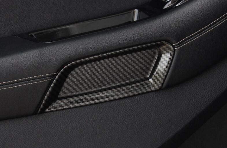 for Ford Edge 2015-2021 Carbon Fiber Side Door Scuff Plate Interior Cover 4PCS