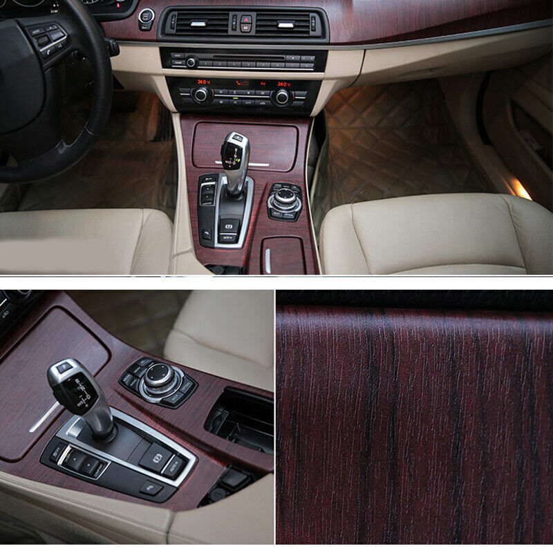 12-inch x 40-inch Car Interior DIY Decor Wood Texture Grain Vinyl Packaging Sticker Decal Parts