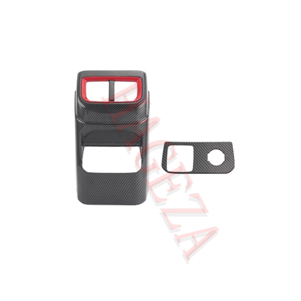 for Ford Ranger 2023-2024 Carbon Fibe Rear for Seat Air Outlet Anti-Kick Panel Cover
