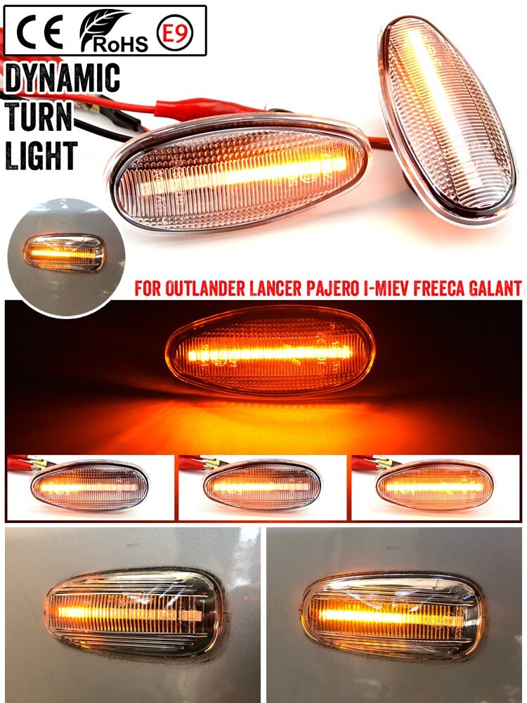 Dynamic LED Side Marker Turn Signal Light for Mitsubishi Outlander Lancer I-Miev