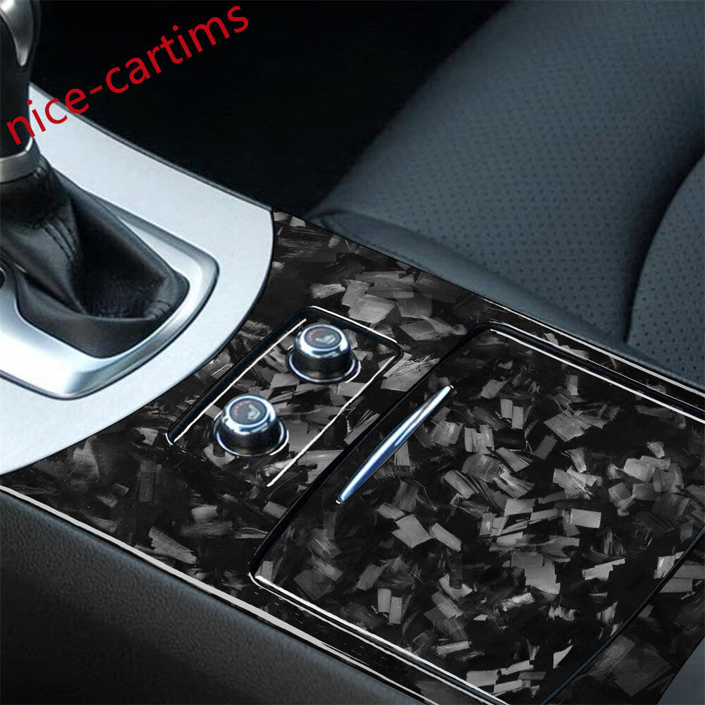 3¡ÁForged Carbon Fiber Storage Box Cup Holder Trim for Infiniti G37 Sedan 2007-09