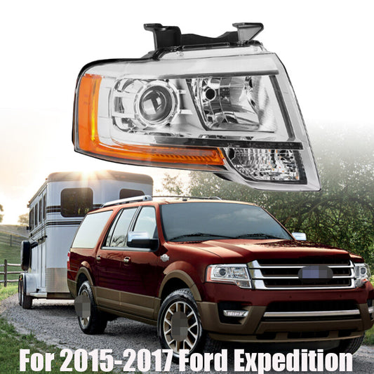 Chrome Projector Right Headlight For 2015-2017 for Ford Expedition Passenger Side