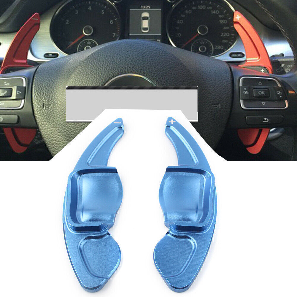 Blue Steering Wheel DSG Paddle Extension Shift Fit for VW for Golf for Jetta R MK5 MK6