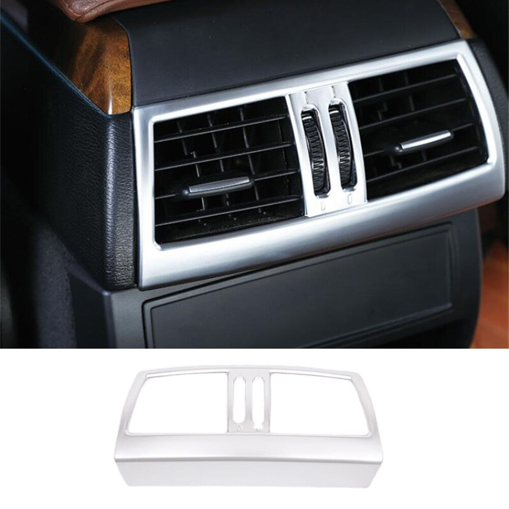 Silver ABS Rear Air Vent Outlet Panel Cover Trim for BMW X5 E70 X6 E71 2008-2013