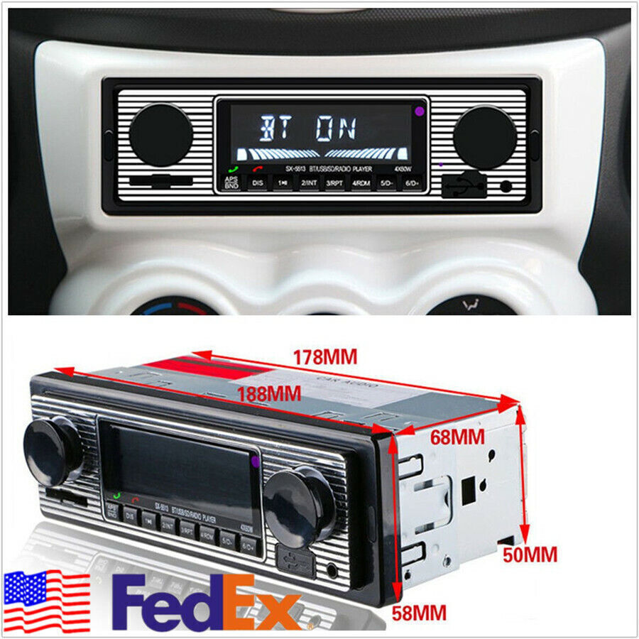 4-Channel Bluetooth Radio Audio Stereo MP3 Player USB FM AUX WAV Remote Control