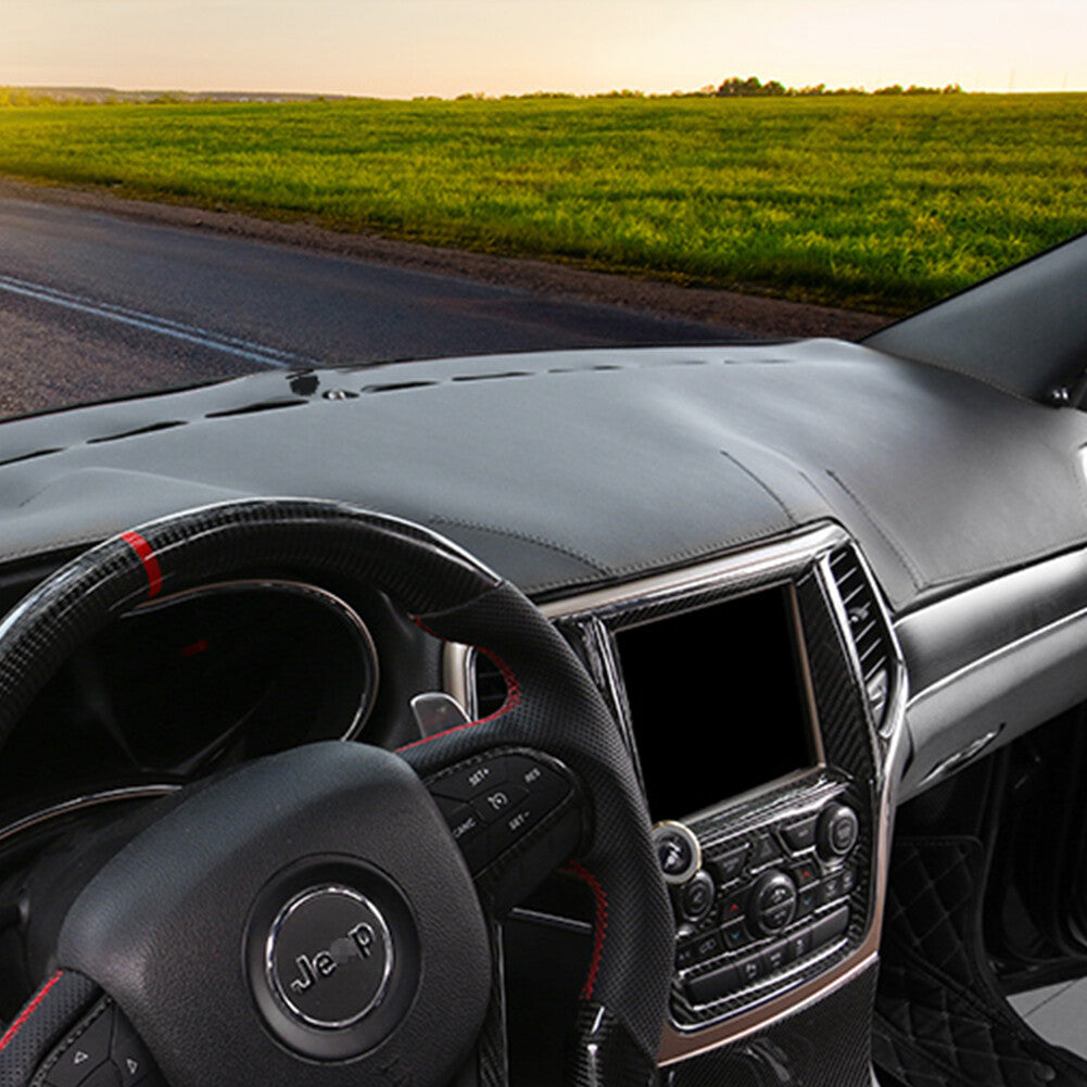 Dashboard Leather Dashmat Cover Auto Dash Mat for Jeep Grand Cherokee 2011-2017
