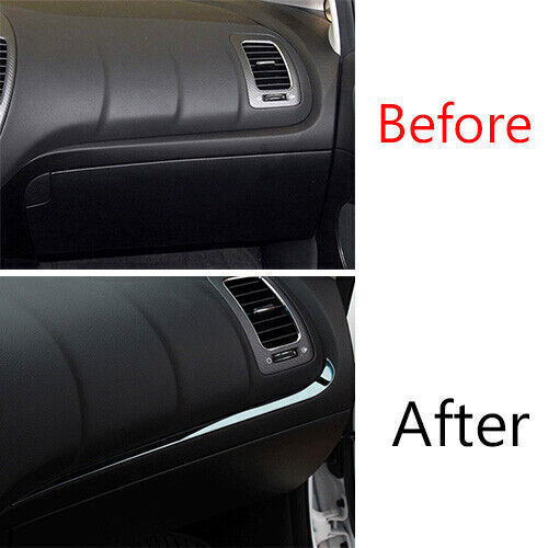 Inner Dashboard for Co -Pilot Strip Cover Trim for Kia K3 Forte 2014-2018 Black Steel