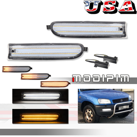 Transparent LED turn signal light set (left + right) for 1996-1997 for Toyota Rav4