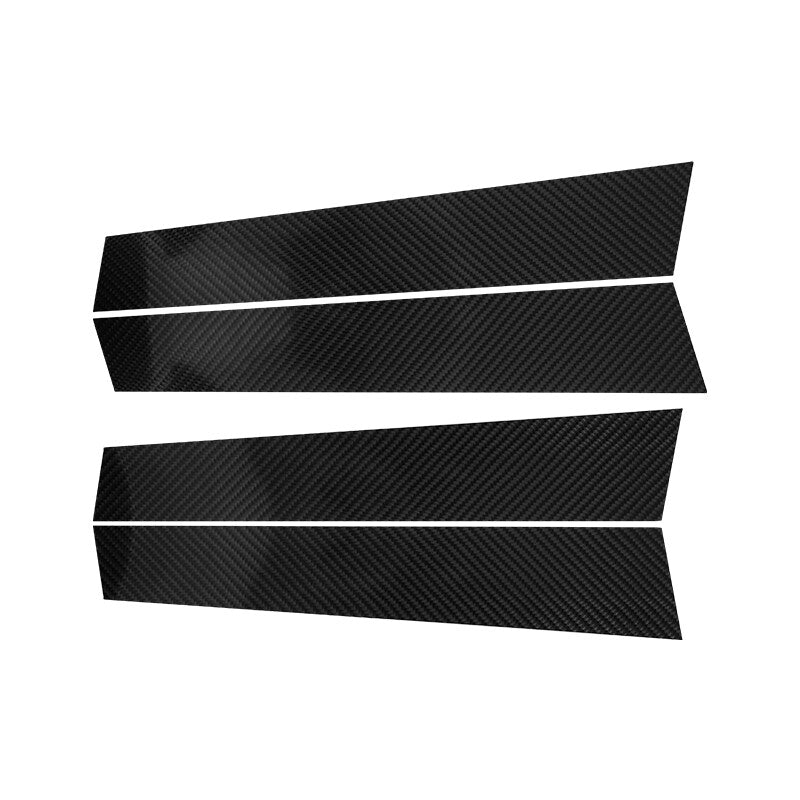 4Pcs for VW for Golf 8 MK8 GTI 2021 Carbon Fiber Car Window B-pillars Cover Trim