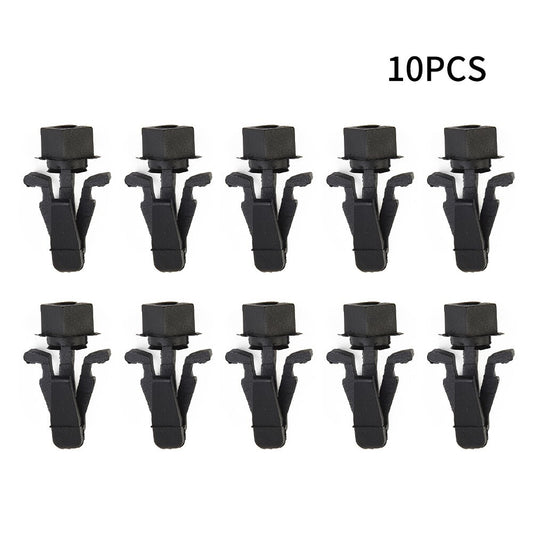 10 PCS/Set Car Bumper Grille Retainer Fastener Clips for Nissan Black Plastic