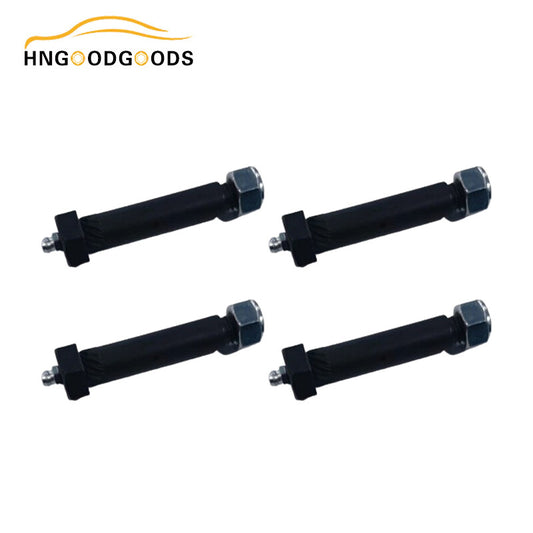 4-Piece Set of 9/16 x 3 Inch Trailer Axle Spring Shackles with Lubricated Spring Bolts and Locking Nuts