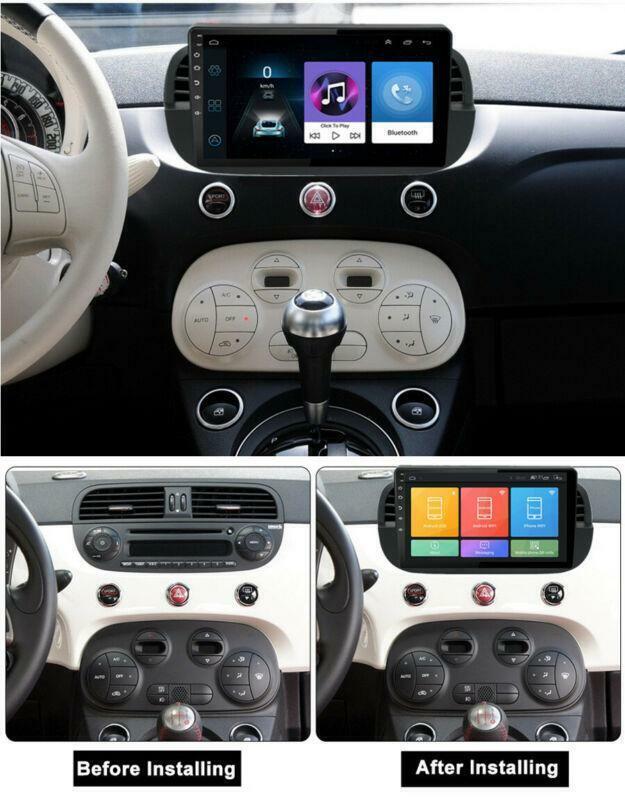 9 For 2007-2015 for Fiat 500 Android 10.1 Radio Stereo Navigation Head Unit 2+32GB