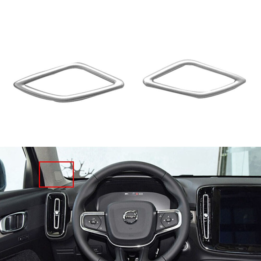 2PCS ABS Interior A-Pillar Speaker Decor Cover Trim for Volvo XC40 2018-2020 19