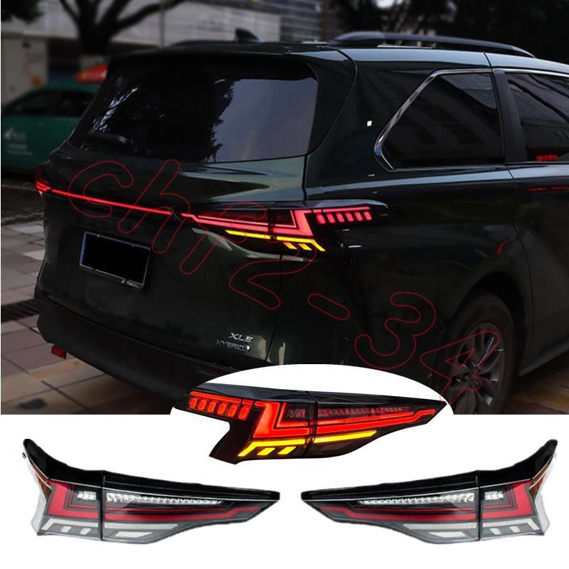 Fit for Toyota for Sienna 2021-2023 Smoke Black LED Rear Lamps Taillights Dynamic