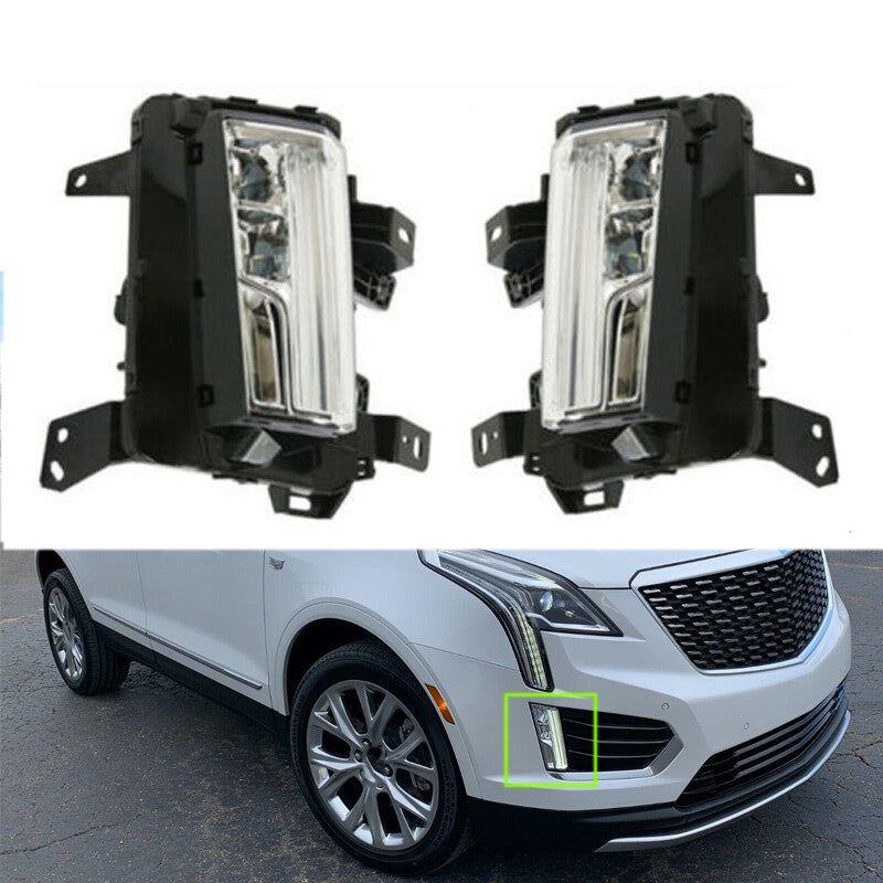 Front Fog Lamp Driving Light Assembly LED DRL Pair for Cadillac XT5 2017-2020