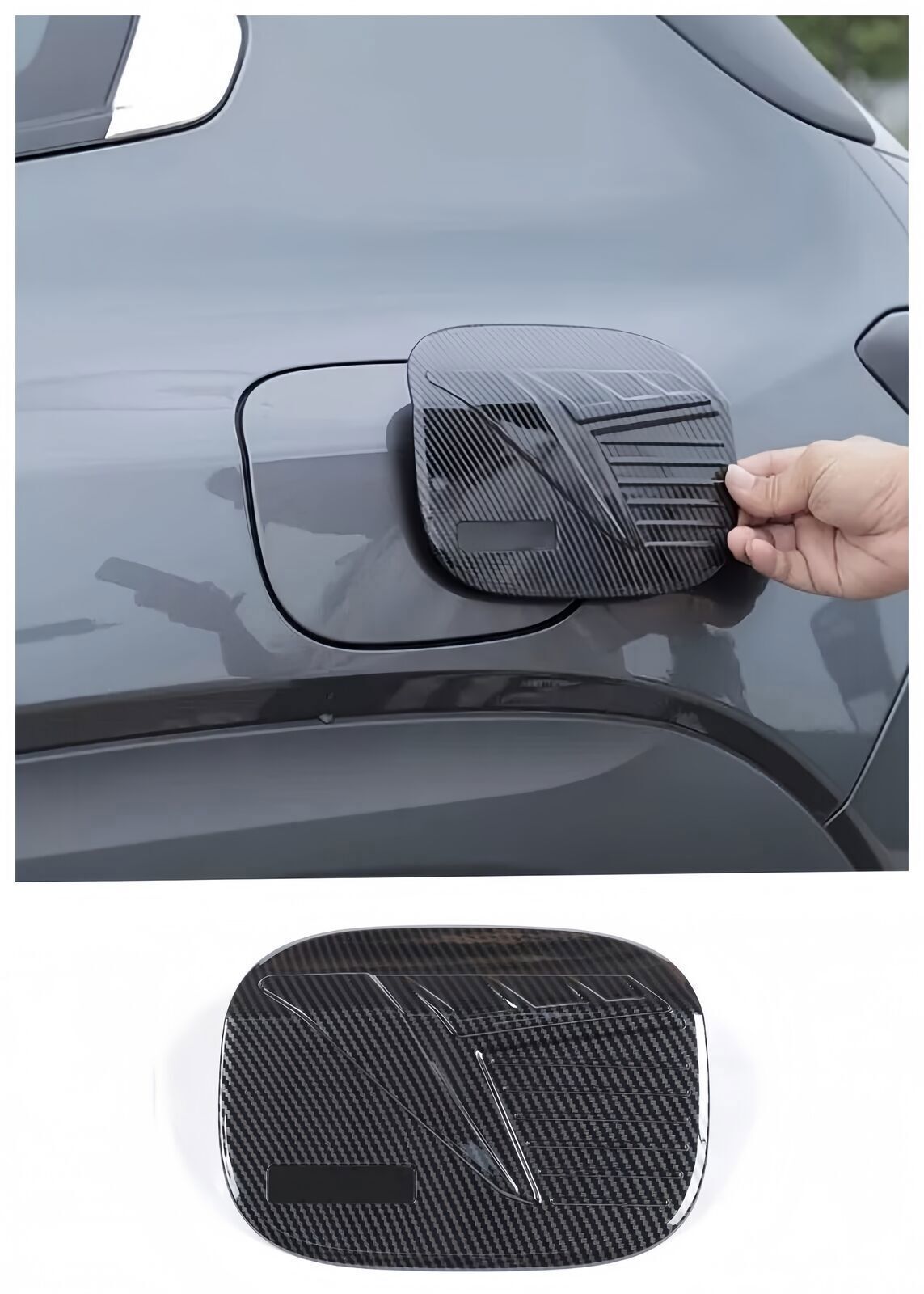 for Mazda CX-50 2023-25 Carbon Fiber Gas Door Fuel Tank Cap Filler Cover Trim 1X