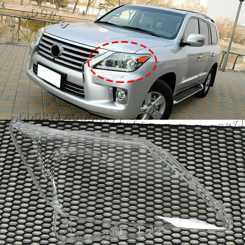 Front Bumper Headlight Clear Lens Cover Headlamp Shell for LEXUS LX570 2012-2015